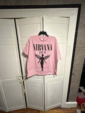 Nirvana in Utero 1993 Tour Women Pink Washed